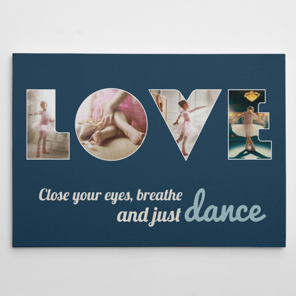 LOVE Ballet Dancer Custom Photo Canvas - 4 Photos