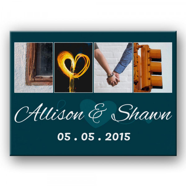 LOVE Alphabet Letter Art Custom Canvas Print