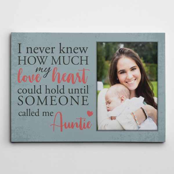 Someone Called Me Auntie Custom Photo Canvas