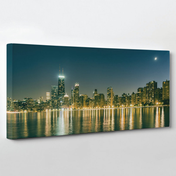 Chicago, Illinois Skyline Canvas Wall Art – Collection B
