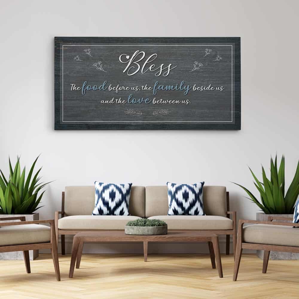 Bless The Food Before Us Wall Art Canvas Sign 365Canvas