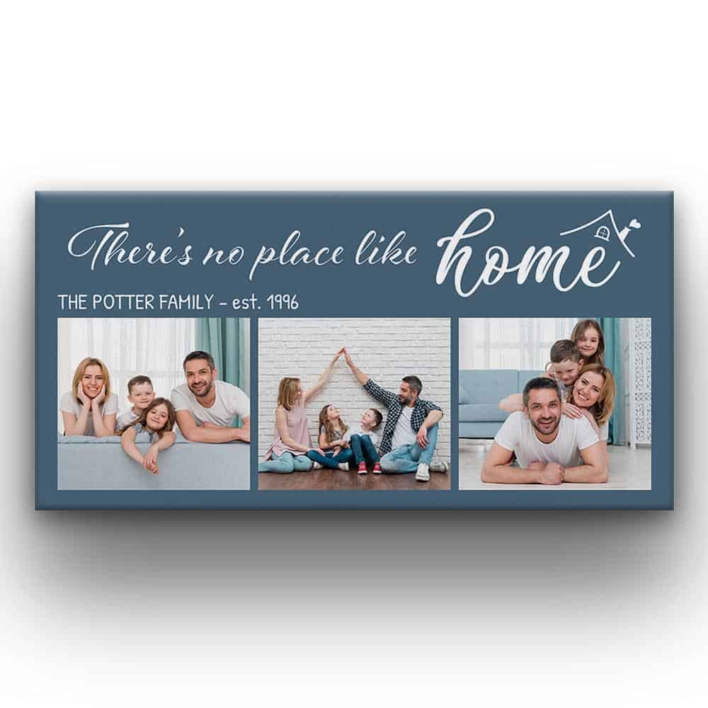 There Is No Place Like Home Personalized Canvas Print