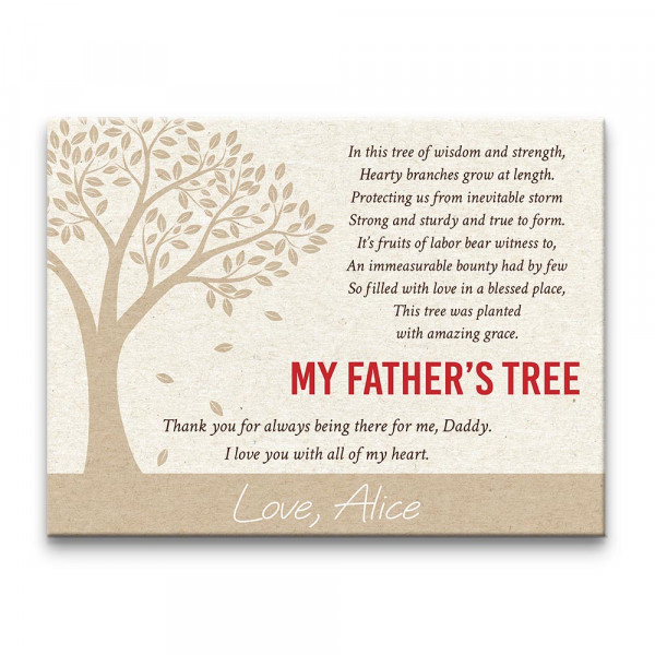 My Father's Tree Custom Canvas Print