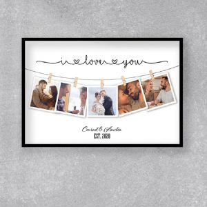 I Love You Photo Collage Frame Print