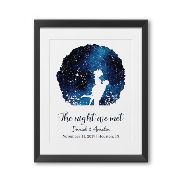 The Night We Met Custom Star Map Framed Print