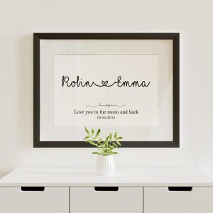 Love You To The Moon And Back Name Framed Print