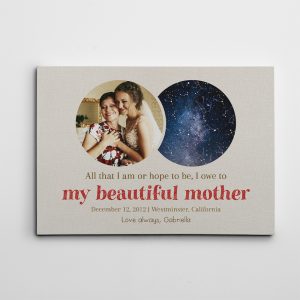 My Beautiful Mother And Star Map Canvas Print