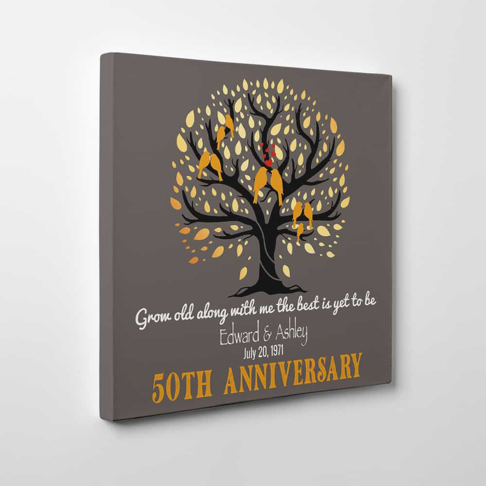 Custom Canvas Prints Wedding Anniversary Gifts Personalized Photo Gifts Grow Old Along With Me 3
