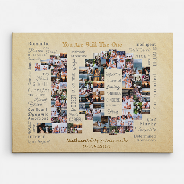 10 Year 'You Are Still The One' Photo Collage Canvas - 107 Pictures