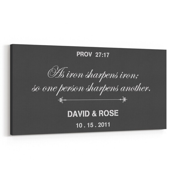 10th Anniversary 'As Iron Sharpens Iron' Custom Canvas