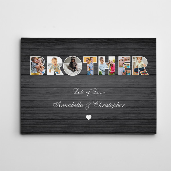 Brothers Photo Collage Custom Canvas Print