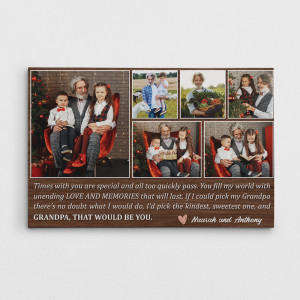 Times With You Are Special And All Too Quickly Pass Photo Collage Canvas Print