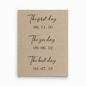 The First Day The Yes Day The Best Day Custom Canvas Print