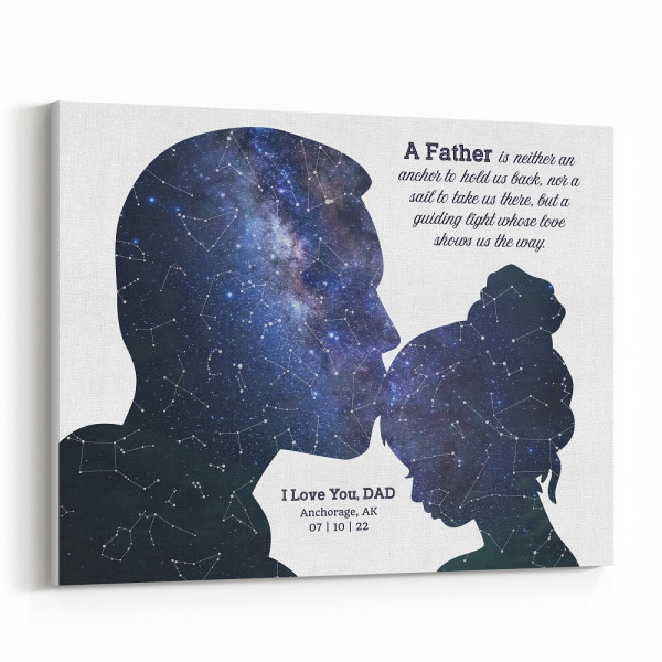 Night Sky Father's Day Custom Canvas Print