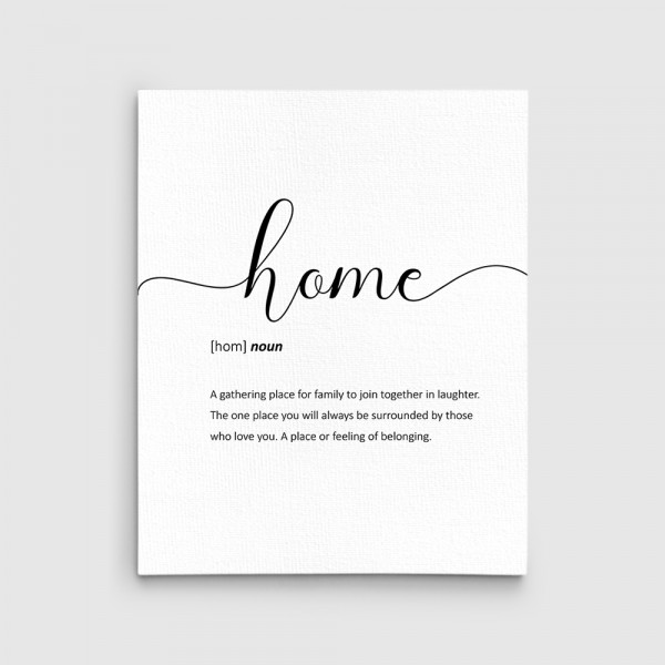 Home Definition Canvas Print