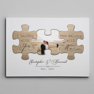 I Belong With You And You Belong With Me Puzzle Canvas Print