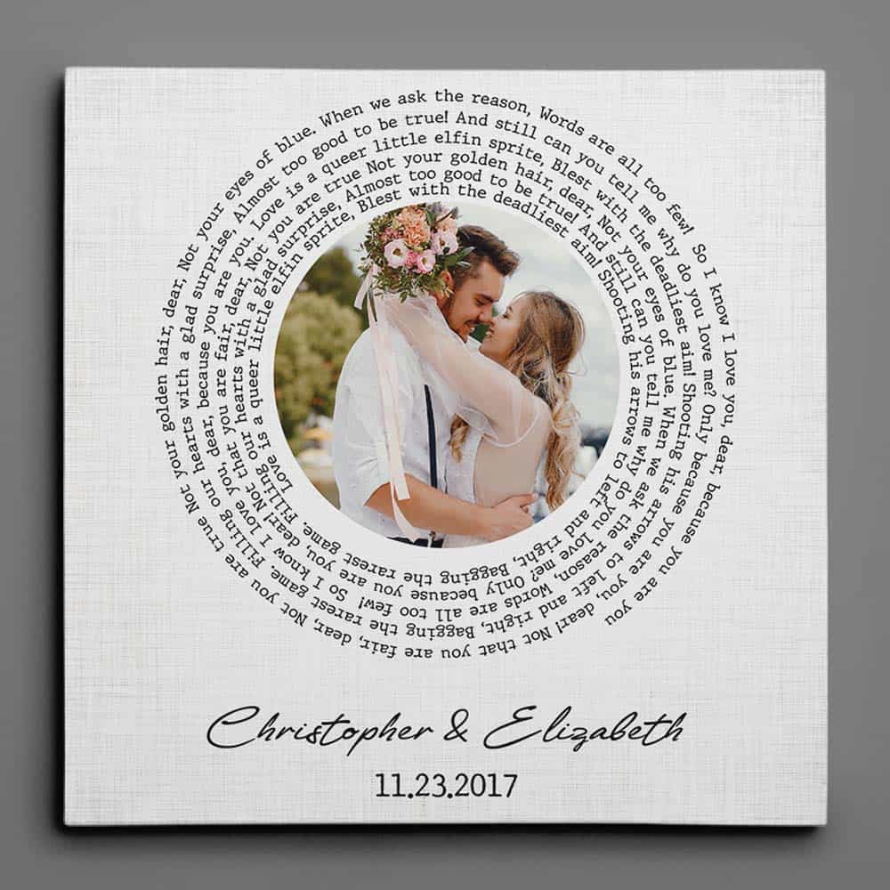 Spiral Song Lyrics Custom Photo Canvas Print (Any Song) 365Canvas