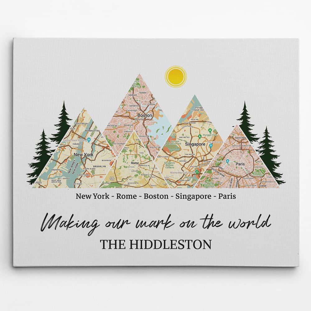 Making Our Mark on the World Custom Map Canvas Print 365Canvas