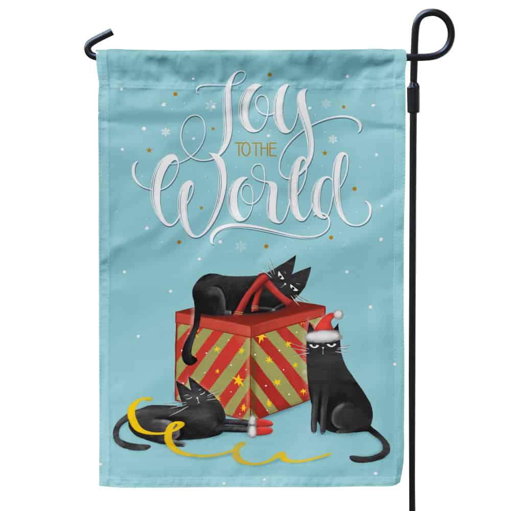 Christmas Black Cat Garden Flag 365Canvas