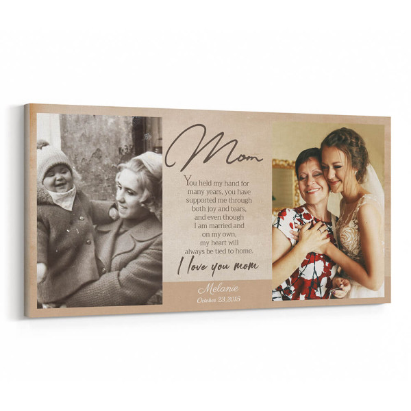 I Love You Mom Poem Custom Photo Canvas Print