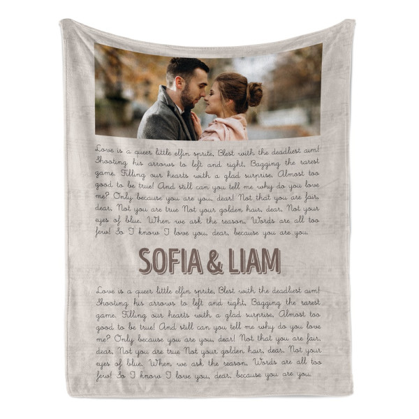 Anniversary Blankets Personalized Couple Blankets 365Canvas