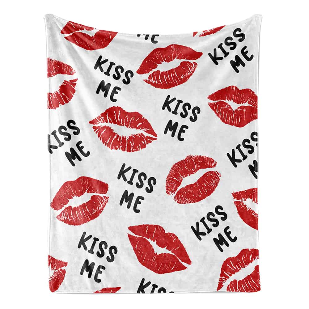 Lips Kiss Valentine‘s Blanket 365Canvas