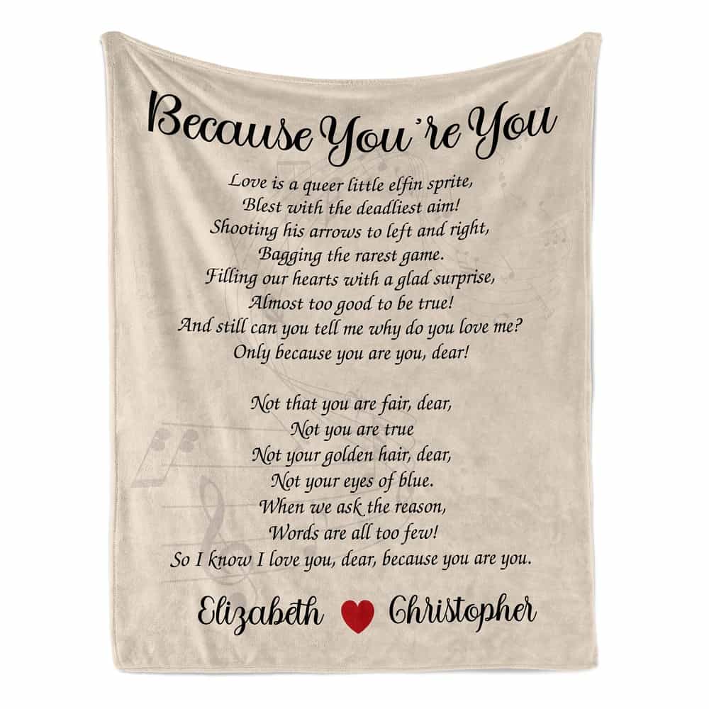 Personalized Wedding Song Lyrics Blanket 365Canvas