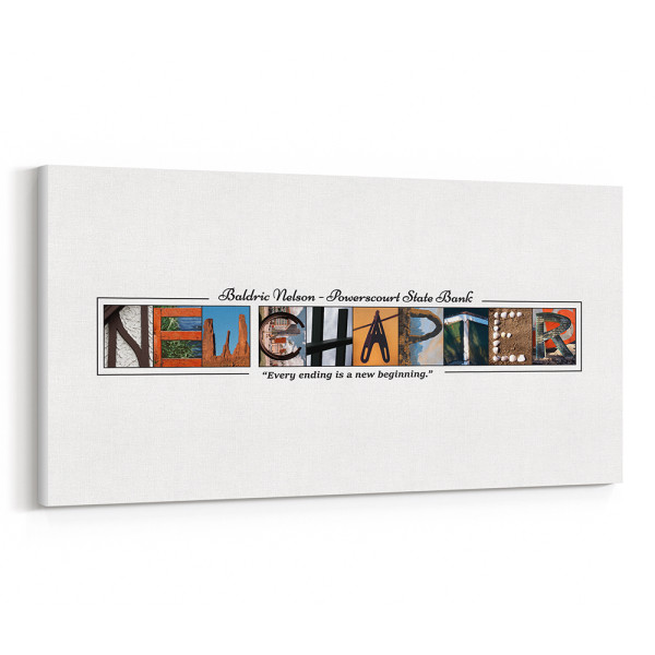 Leaving Gift New Chapter Letter Art Custom Canvas Print