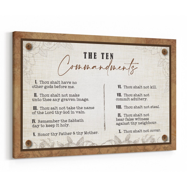10 Commandments Wall Art Canvas Print