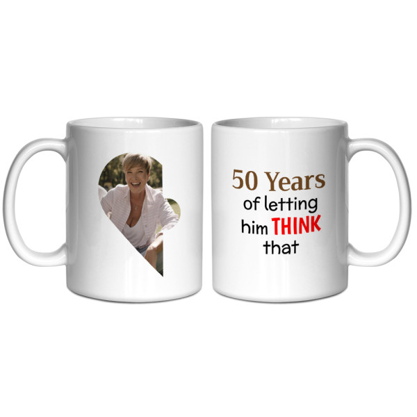 50 Years Custom Photo Mug Funny 50th Anniversary Gift 01 365Canvas