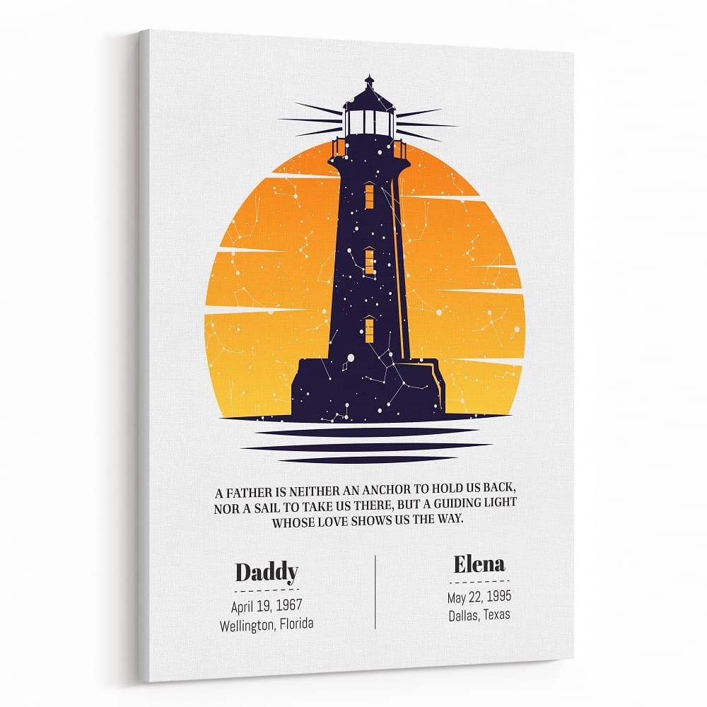 A Father Is Neither An Anchor To Hold Us Back Photo Collage Canvas Print