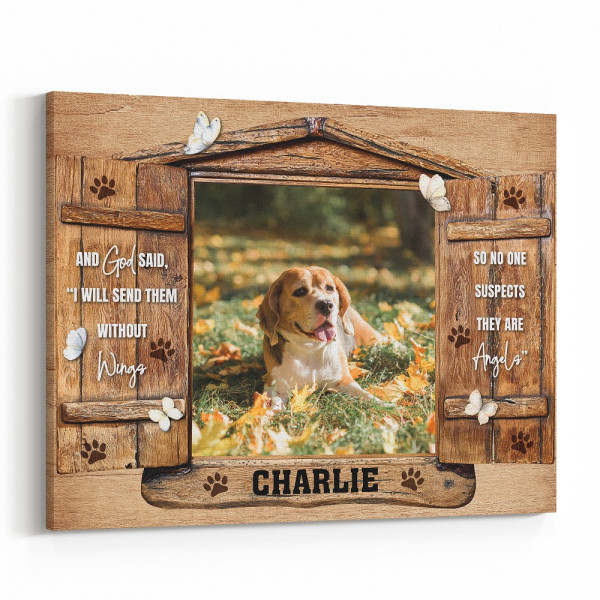 'And God Said I Will Send Them Without Wings' Memorial Canvas