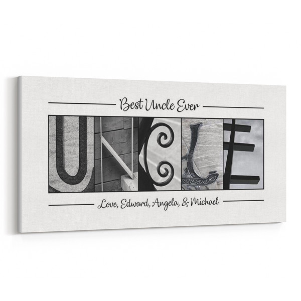 Best Uncle Ever Custom Canvas Print