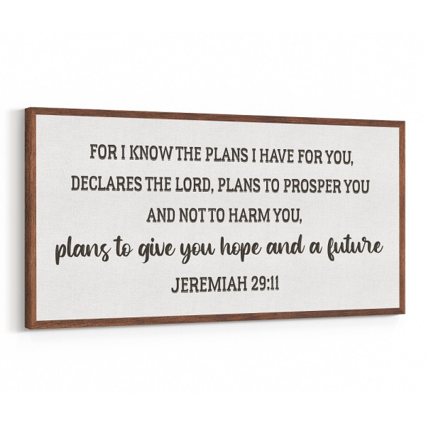 For I Know The Plans I Have For You Wall Art Canvas Print