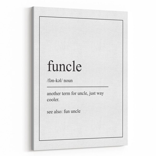 Funcle Definition Canvas Print