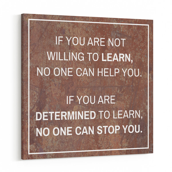If You Are Not Willing To Learn No One Can Help You Canvas Print