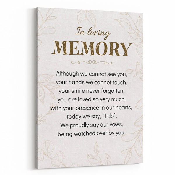 In Loving Memory For Wedding Canvas Print