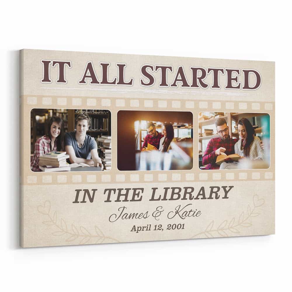 It All Started Photo Canvas Print – Your Custom Words