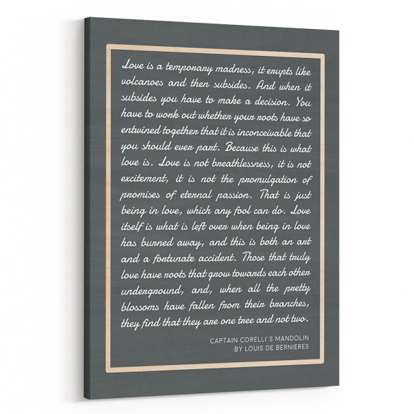 Love Is A Temporary Madness Canvas Print