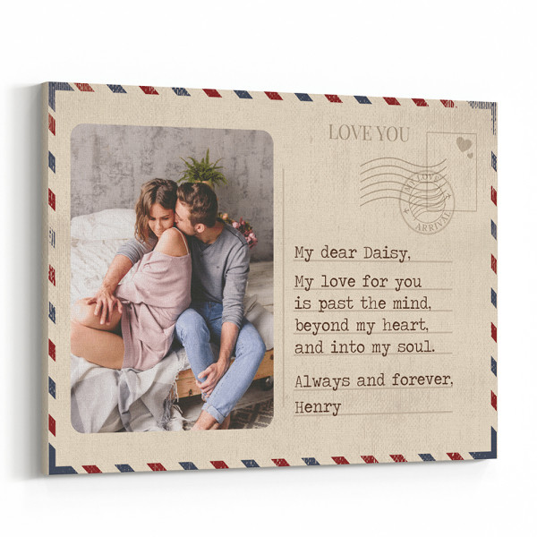 Love You Letter Photo Canvas Print