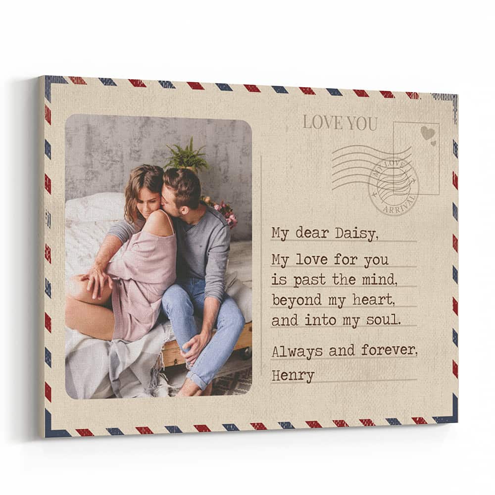 Love You Letter Photo Canvas Print