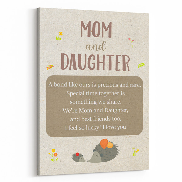 Mom and Daughter Canvas Print