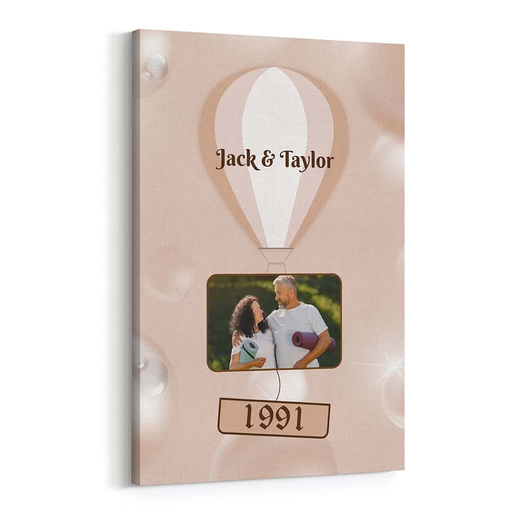 Mr and Mrs 30 Years Custom Canvas Print