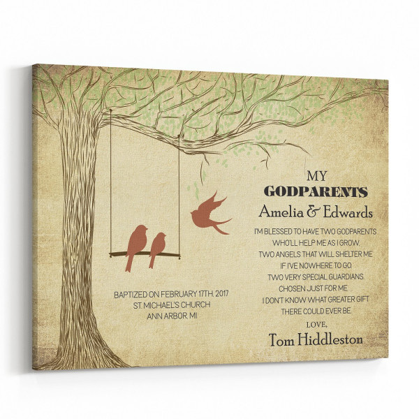 My Godparents Custom Canvas Print