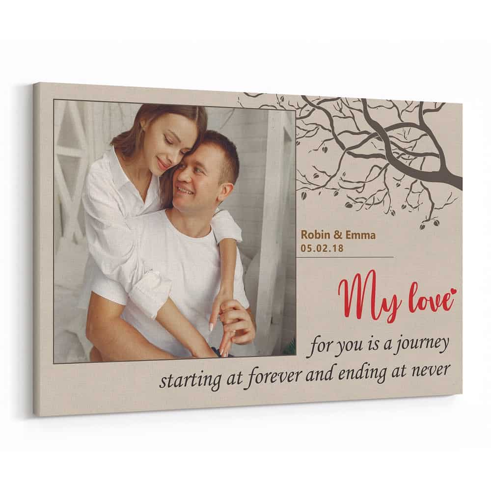 My Love For You Is A Journey Starting At Forever And Ending At Never Canvas Print 365Canvas