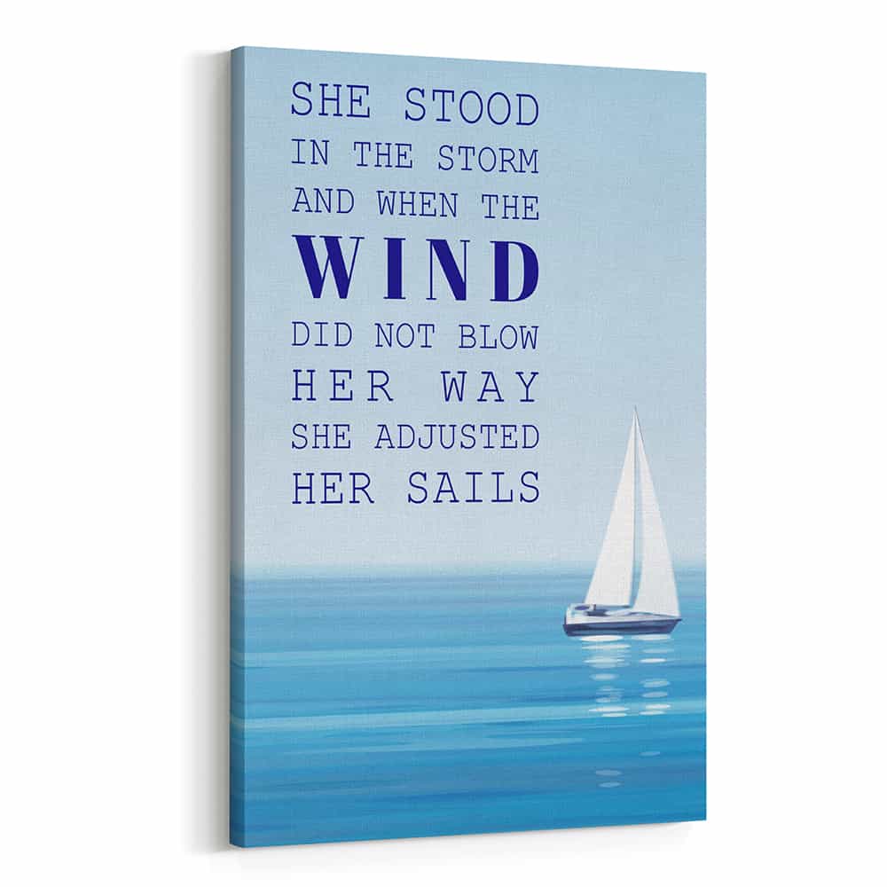 She Stood In The Storm Canvas Print