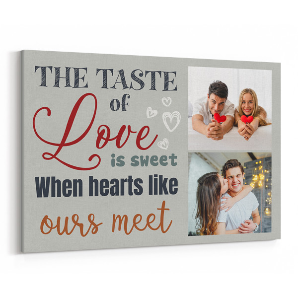 The Taste Of Love Is Sweet Custom Photo Canvas Print