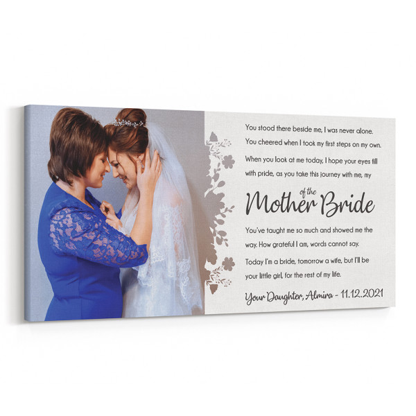 “You Stood There Beside Me” Custom Photo Canvas Print
