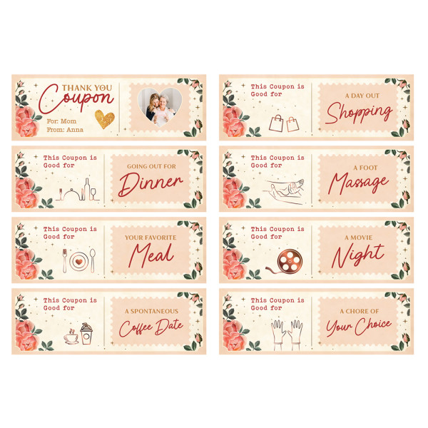 Free Personalized Printable Coupon for Mom Digital File