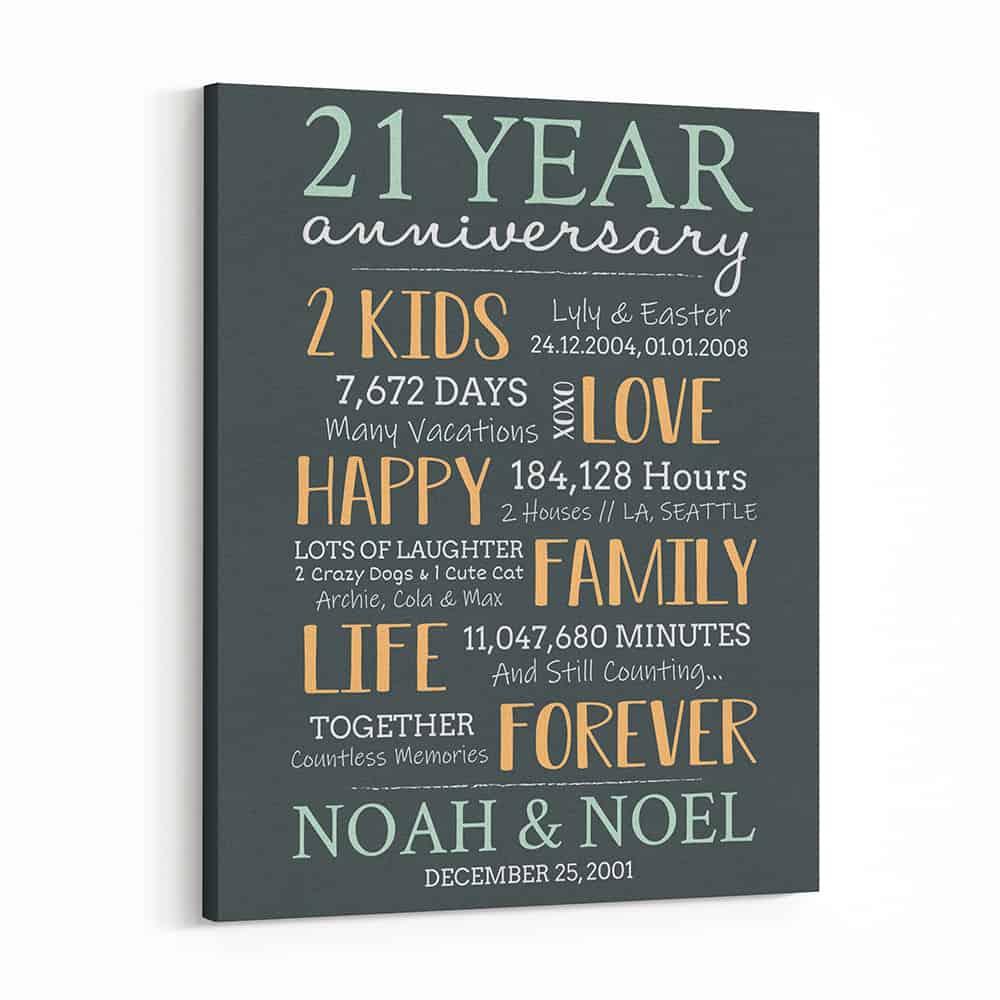 Brass Gifts 21st Anniversary Gift For Wife Personalized 21st